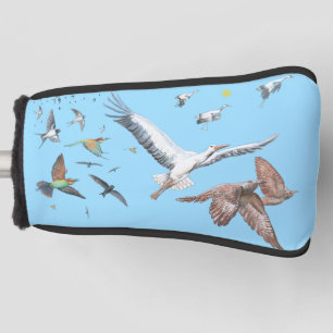 Couvre-club De Golf Oiseaux migrateurs traçant leurs vols Illustration