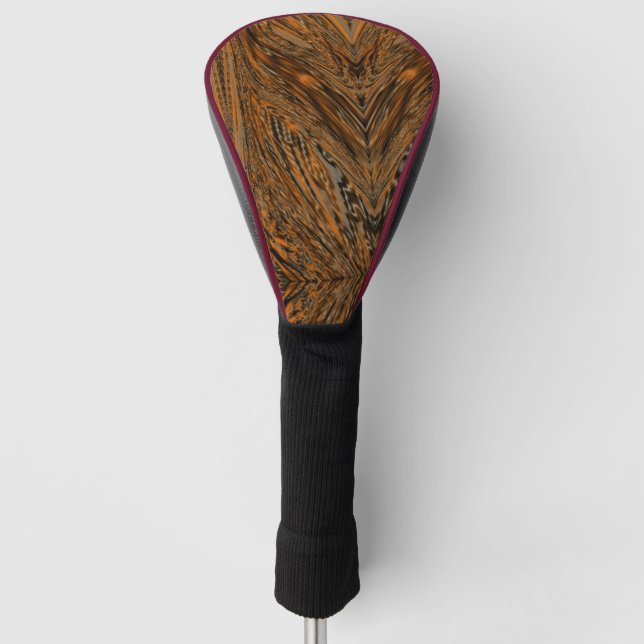 Couvre-club De Golf Orange augmenté plumes ou aile papillon? (Devant)