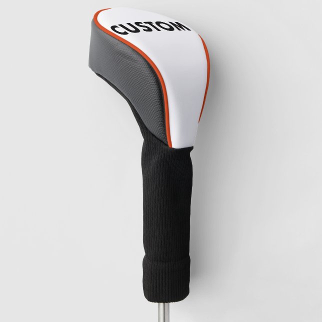 Couvre-club De Golf ORANGE Piping Custom Golf Driver Headcover Blank (Incliné)