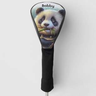 Couvre-club De Golf Ourson Panda Adorable Mangeant du Bambou Personnel