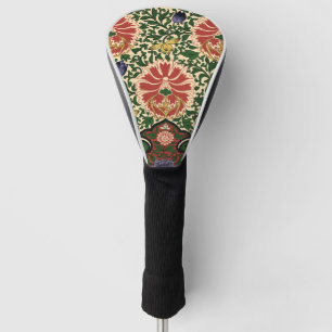 Couvre-club De Golf Owen Jones Chinoiserie Rouge Lotus Floral Art Desi
