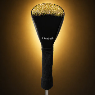 Couvre-club De Golf Pailleté Or Strass Personnalisé