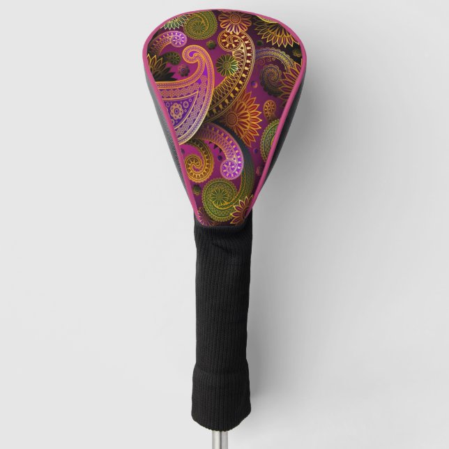 Couvre-club De Golf Paisley Purple (Devant)