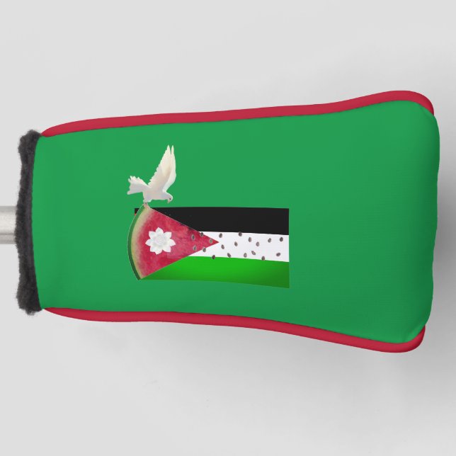 Couvre-club De Golf Paix  Colombe Palestine Pastèque Putter (Devant)
