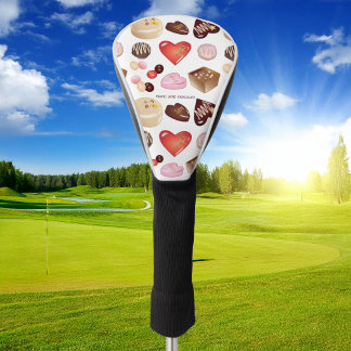 Couvre-club De Golf Paix personnalisée Amour Chocolat Coeur de bonbons