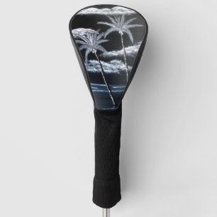 Couvre-club De Golf Palmes noires et blanches