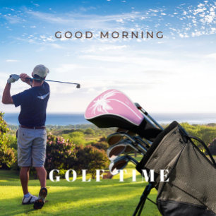 Couvre-club De Golf Palmier rose blanc Tropical élégant Monogramme