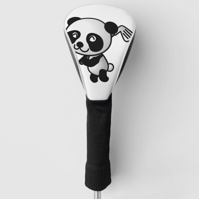 Couvre-club De Golf panda et club de golf mignons (Devant)