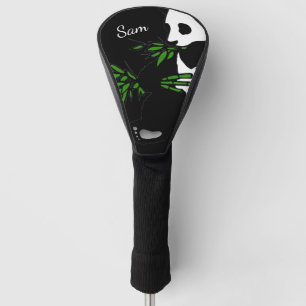 Couvre-club De Golf Panda géant mange du bambou noir