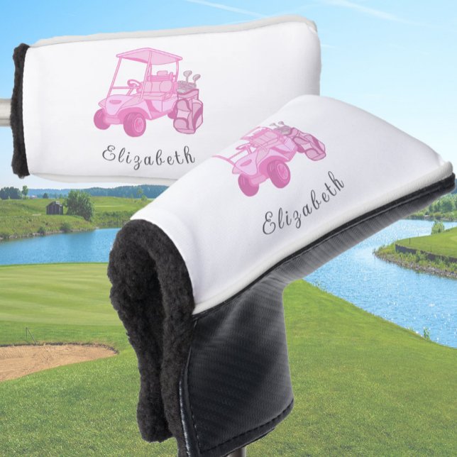 Couvre-club De Golf Panier de golf rose amusant Nom personnalisé Dames (Créateur téléchargé)