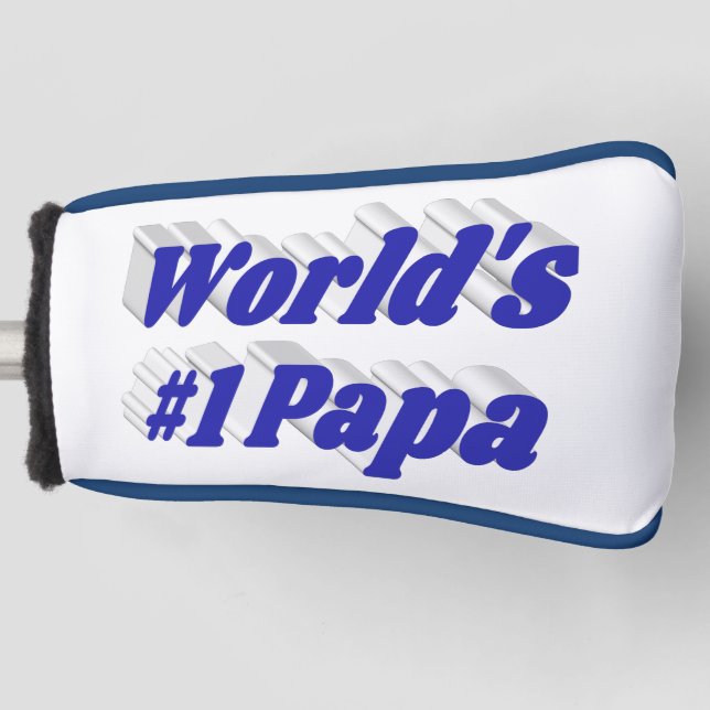 Couvre-club De Golf Papa avec texte bleu   (Devant)