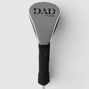 Couvre-club De Golf Papa Monogramme Année Enfants Noms Golf Noir