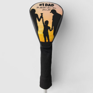 Couvre-club De Golf Papa personnalisé #1 Papa quoi qu'il arrive !
