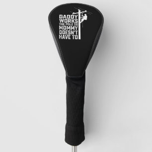 Couvre-club De Golf Papa travaille sur le pôle, alors maman n'a pas be