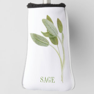 Couvre-club De Golf PAPIER DE Golf FRAIS SAGE + Texte