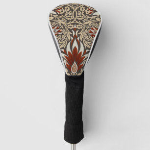 Couvre-club De Golf Papier peint floral Terreux Brun de William Morris