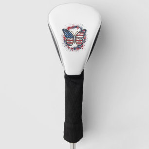 Couvre-club De Golf Papillon Patriotique Gravure Vintage Vector Design