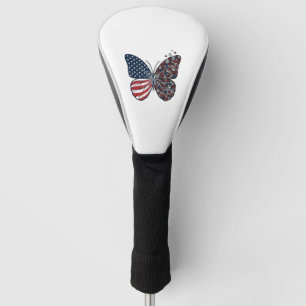 Couvre-club De Golf Papillon patriotique vintage de la paix Vector Art