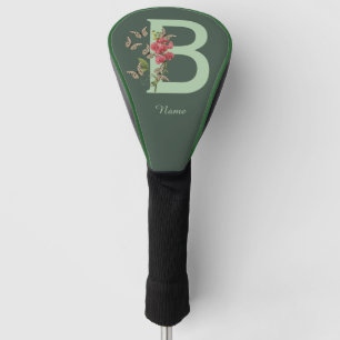 Couvre-club De Golf Papillons Pois de Senteur Monogramme Initiale B No