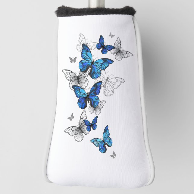 Couvre-club De Golf Papillons volants bleus Morpho (Tourné à 90°)