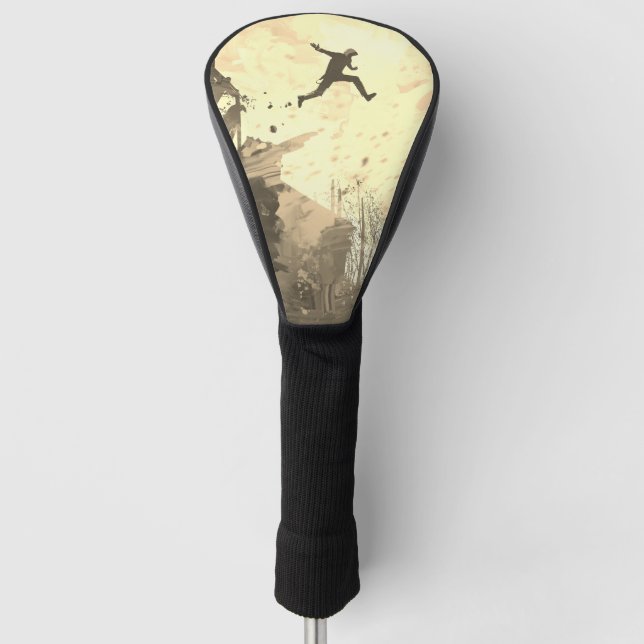 Couvre-club De Golf Parkour Urban Free Runing Free Styling Art Sepia (Devant)