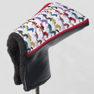 Couvre-club De Golf Partez pour les courses de chevaux Jockey Motif en