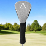 Couvre-club De Golf Parties scintillant d'argent et nom du monogramme<br><div class="desc">Parties scintillant moderne Silver Faux et étincelante Elegant Girl's Golf Driver Head Cover. Cette couverture de tête de conducteur de golf peut être customisée pour inclure votre nom initial et prénom. Veuillez contacter le concepteur pour les articles correspondants.</div>