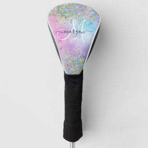 Couvre-club De Golf Parties scintillant holographique Rainbow Pastels