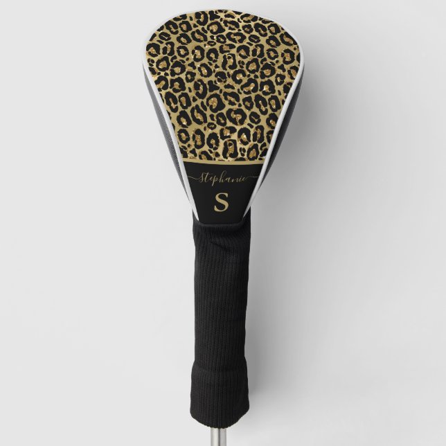 Couvre-club De Golf Parties scintillant or tendance Leopard Poster de  (Devant)