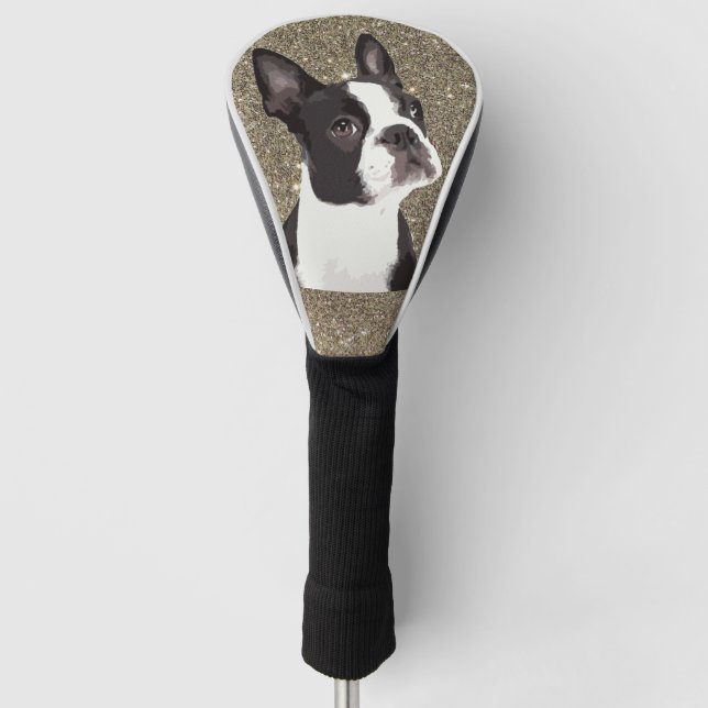 Couvre-club De Golf Parties scintillant Sparkle Boston Terrier Chien m (Devant)