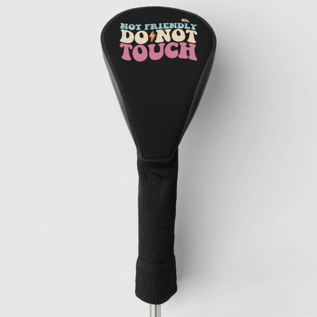 Couvre-club De Golf Pas amical Ne pas toucher Drôle Introverti (Devant)