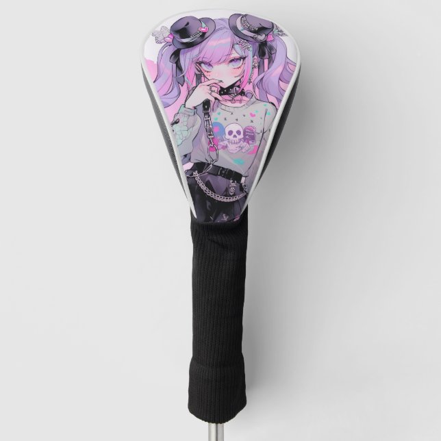 Couvre-club De Golf Pastel Purple Gothique Lolita Anime Girl (Devant)