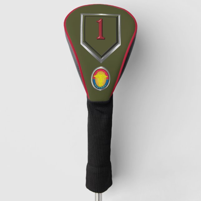Couvre-club De Golf Patch de la 1re Div. d'Inf. “Big Red One” (Devant)