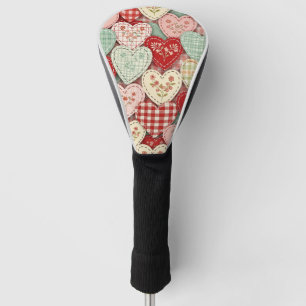 Couvre-club De Golf Patchwork de cœur de cottage cosy motif carreaux