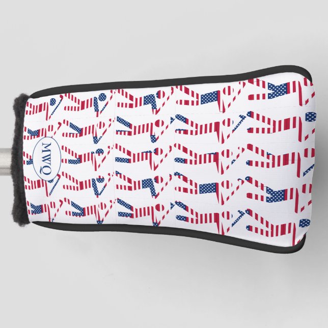 Couvre-club De Golf Patriotique USA Monogram PUTTER (Devant)
