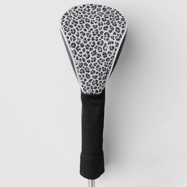 Couvre-club De Golf Pattern Leopard Print Gray (Devant)