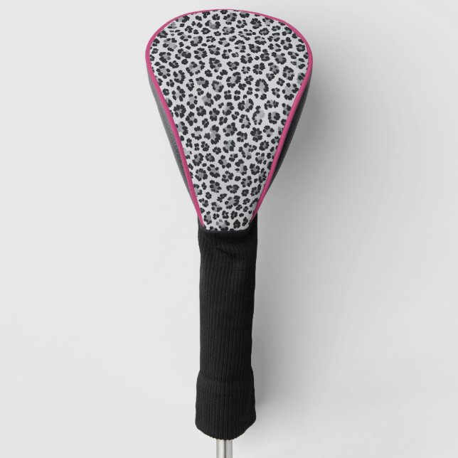 Couvre-club De Golf Pattern Leopard Print Gray (Devant)