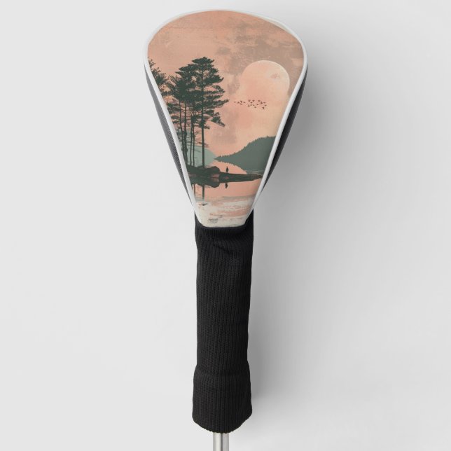 Couvre-club De Golf Paysage Abstrait de Boho (1) (Devant)