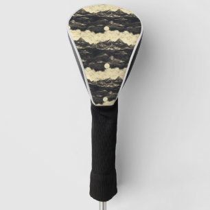 Couvre-club De Golf Paysage de montagnes nuageuses vintage (5)
