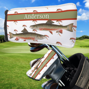 Couvre-club De Golf Pêcheurs Monogrammes Pêche à la mouche Truite