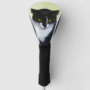 Couvre-club De Golf Peinture de chat de Tuxedo - Cute Original Cat Art