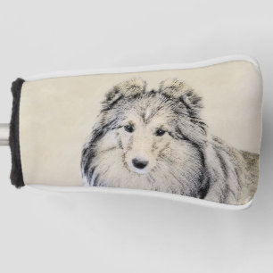 Couvre-club De Golf Peinture de chien de berger de Shetland - art