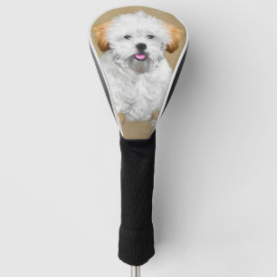Couvre-club De Golf Peinture de chiot de Lhasa Apso - art original