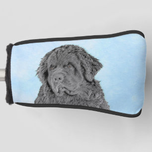 Couvre-club De Golf Peinture de Terre-Neuve - Cute Original Dog Art