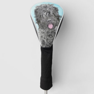 Couvre-club De Golf Peinture de Terrier russe noir - Chien original mi