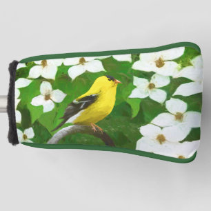 Couvre-club De Golf Peinture Goldfinch - Cute Original Chien Art