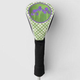 Couvre-club De Golf Peinture Iris Violet - Art Fleur Originale