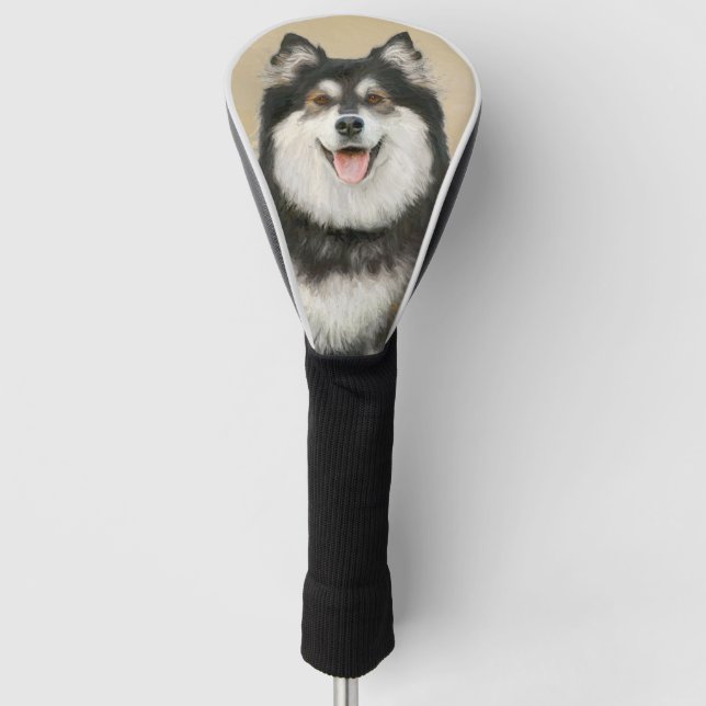 Couvre-club De Golf Peinture Lapphund Finlandaise - Joli art original  (Devant)