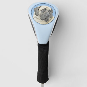 Couvre-club De Golf Peinture mastiff anglaise (Fawn) - Art original de