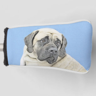 Couvre-club De Golf Peinture mastiff anglaise (Fawn) - Art original de
